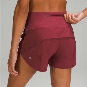 SOLD Lululemon Speed Up High-Rise Lined Short 4” - mulled wine